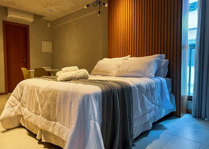 Studio 250M Da Praia I Piscina No Rooftop Com Vista Deslumbrante I Ar-Condicionado I Wifi 100Mbps I Estacionamento I Portaria 24H